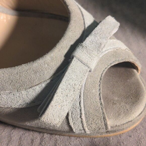 Benvenuti Calzatyre‎ Italiane gray suede peep toe heels size 37 - Picture 9 of 12